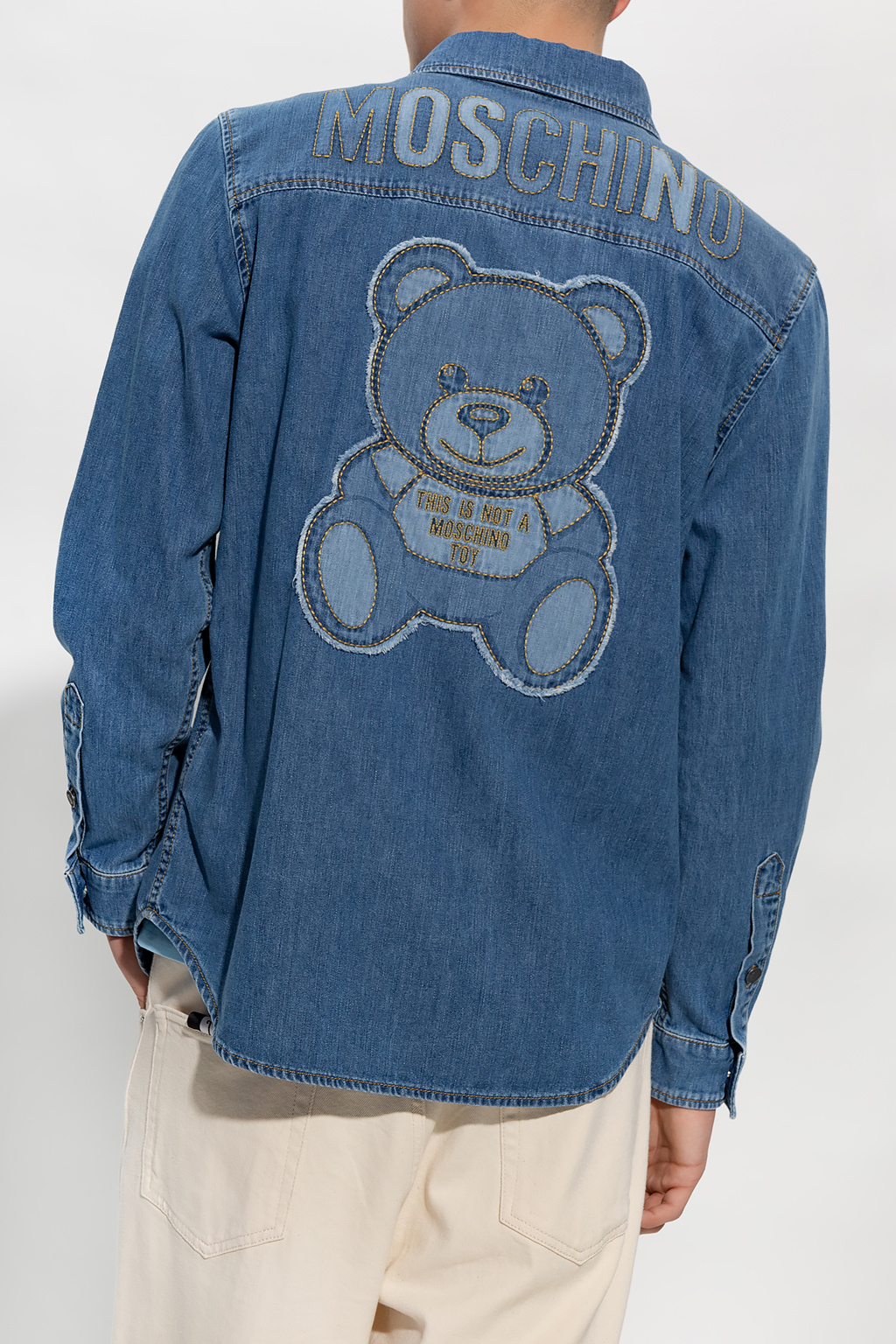 Moschino denim clearance jacket bear